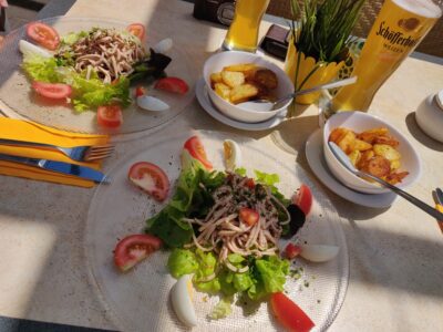 Die Pflichtnahrung beim Radeln: Der Wurstsalat!